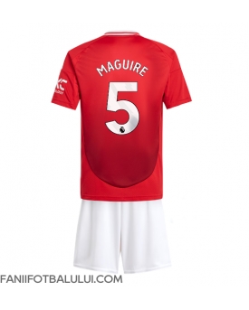Manchester United Harry Maguire #5 Echipament de Fotbal Replică 2024-25 Copii Acasa (+ Șorturi)